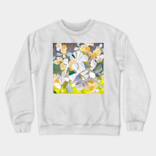 Stylized Pastel Floral Collage Crewneck Sweatshirt by DANAROPER